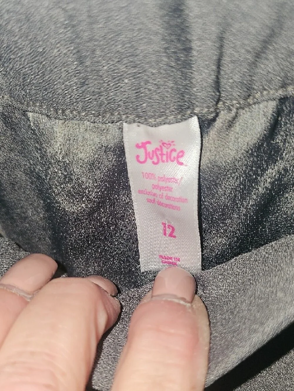 Justice NWT Girls Silver Gray Shimmery Dress Pants Size 12